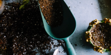 A picture of a soil in a gardening tool